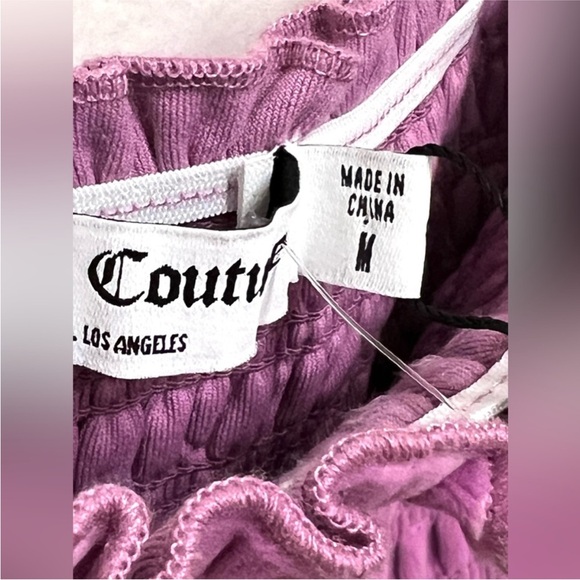 JUICY COUTURE Smocked Velour Dress, Lavender Lollipop Color, Size Medium - Picture 7 of 15